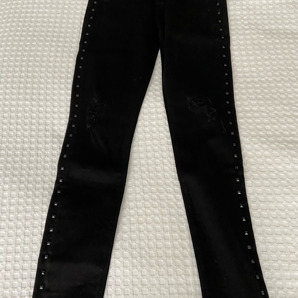 Hudson Black Skinny Rockstud Jeans - Picture 5 of 10